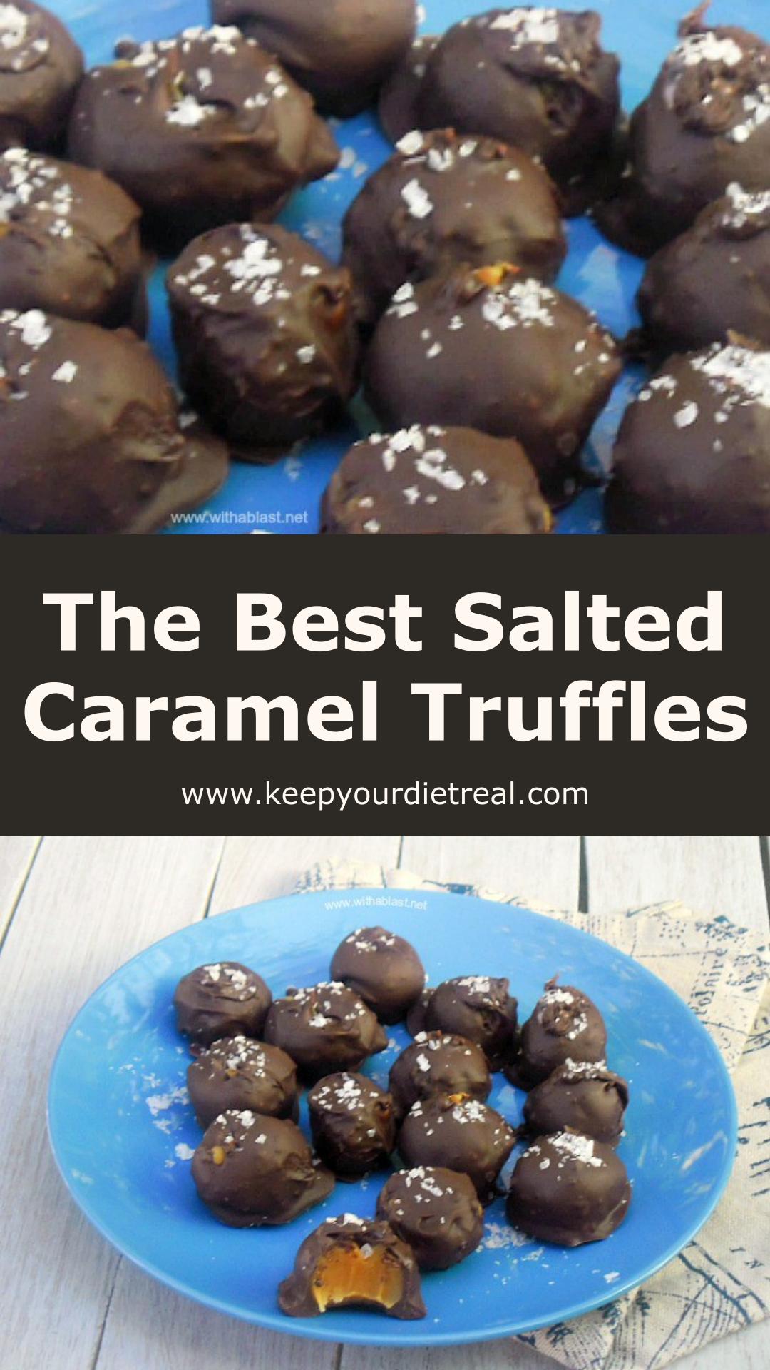 Salted Caramel Truffles with Dark Chocolate and Coarse Sea Salt — pin 4