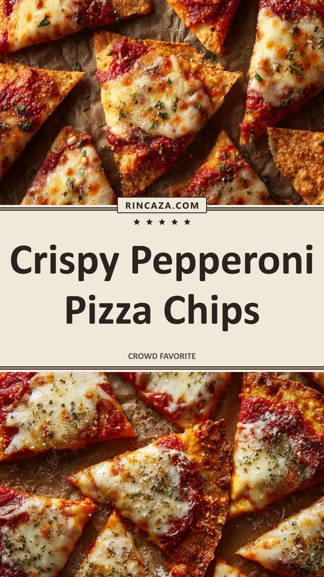 Pizza Chips with Pepperoni and Mozzarella — pin 2