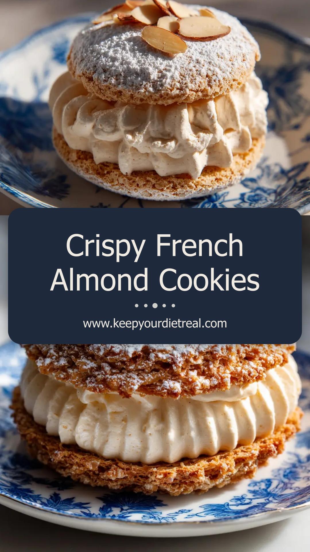 French Almond Cookies: Crisp Dacquoise with Toasted Almond Cream — pin 2