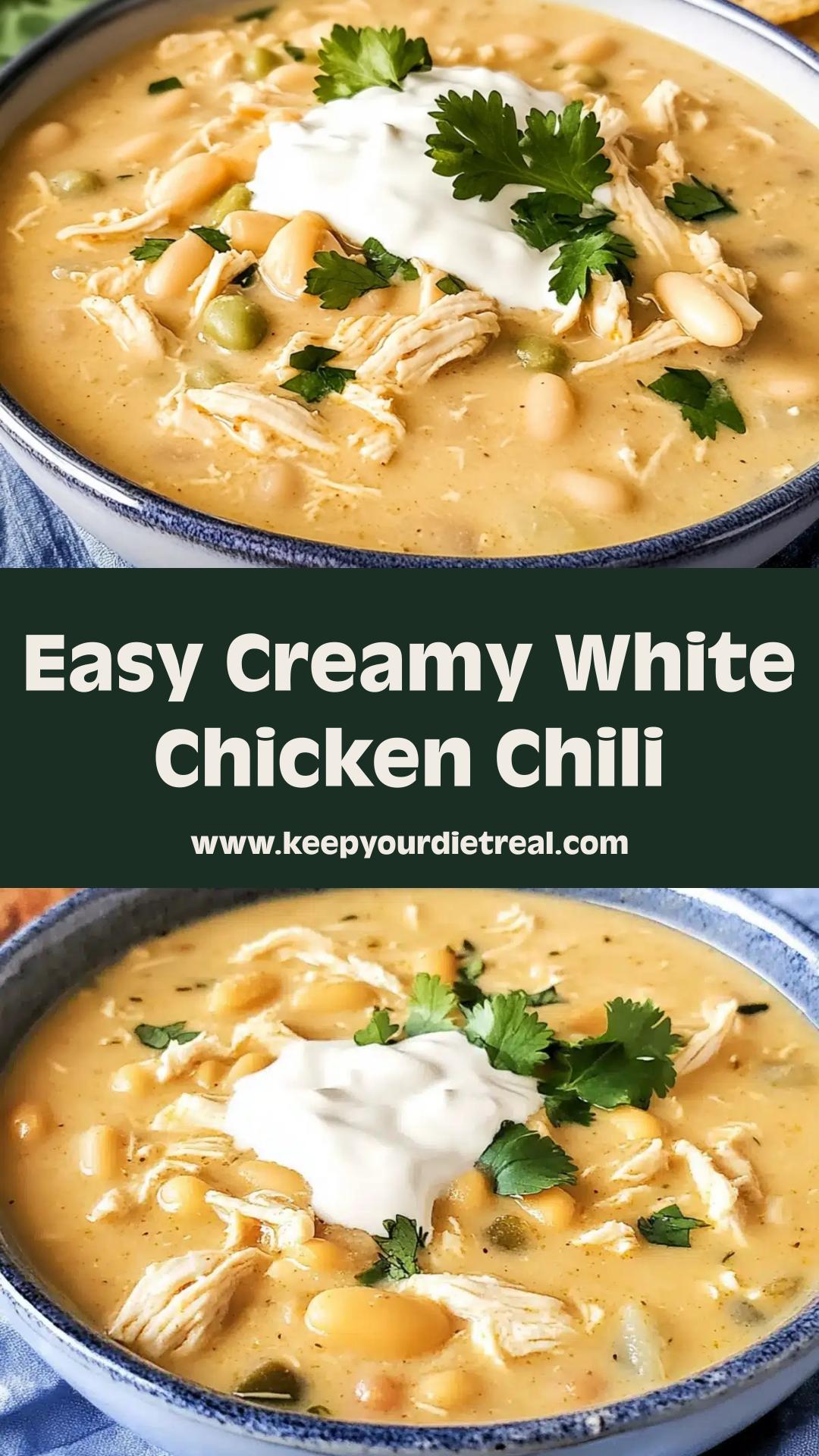 Crockpot Creamy White Chicken Chili: Hearty Comfort in a Bowl — pin 4