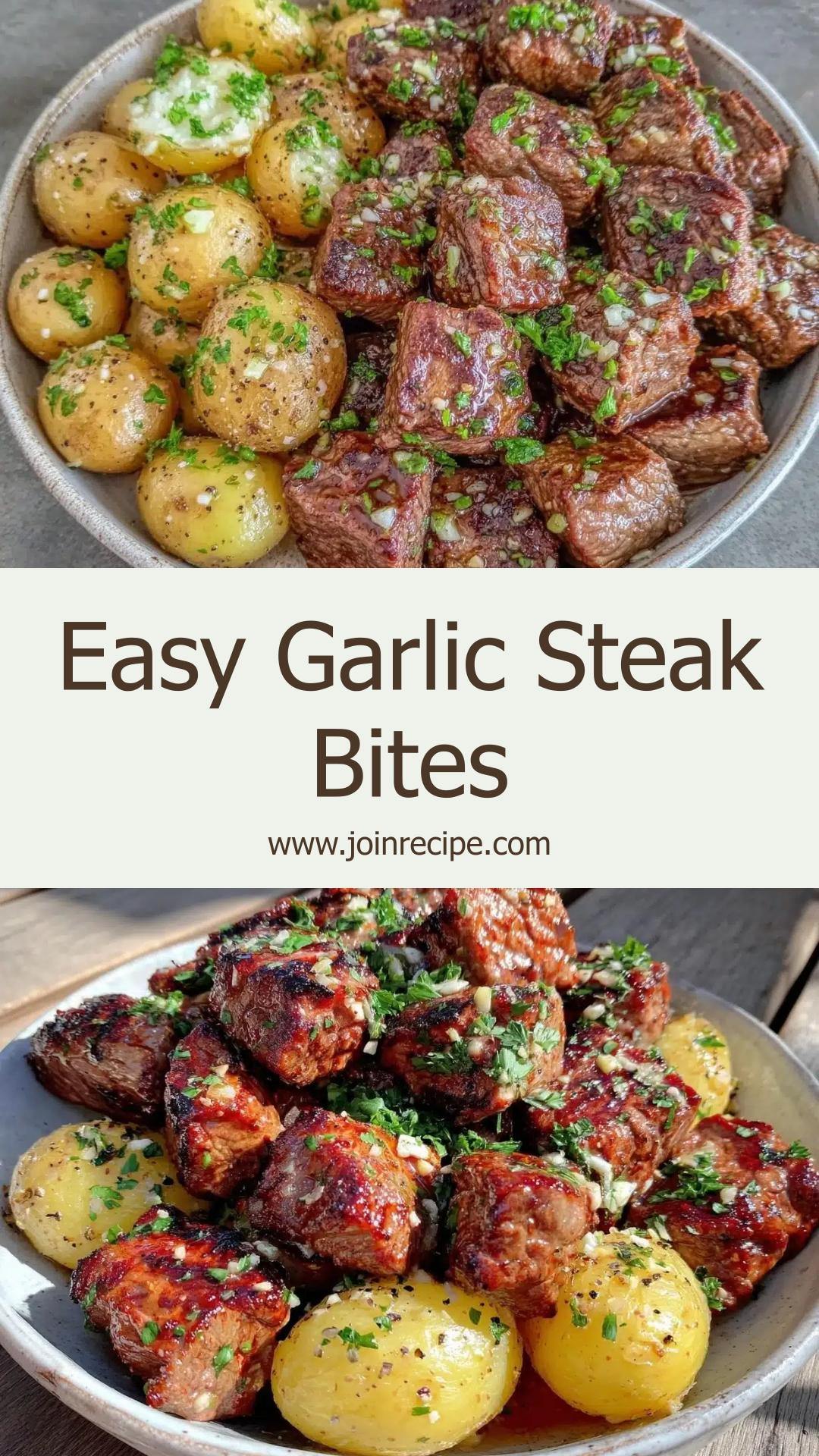 Garlic Steak Bites and Potatoes: Quick and Flavorful Dinner in 20 Minutes — pin 2