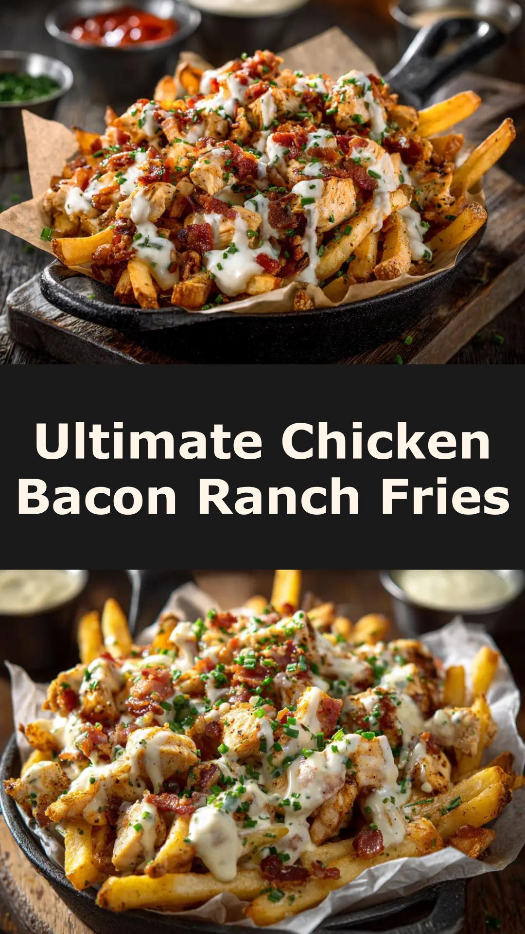 Chicken Bacon Ranch Fries with Cheddar and Monterey Jack — pin 2