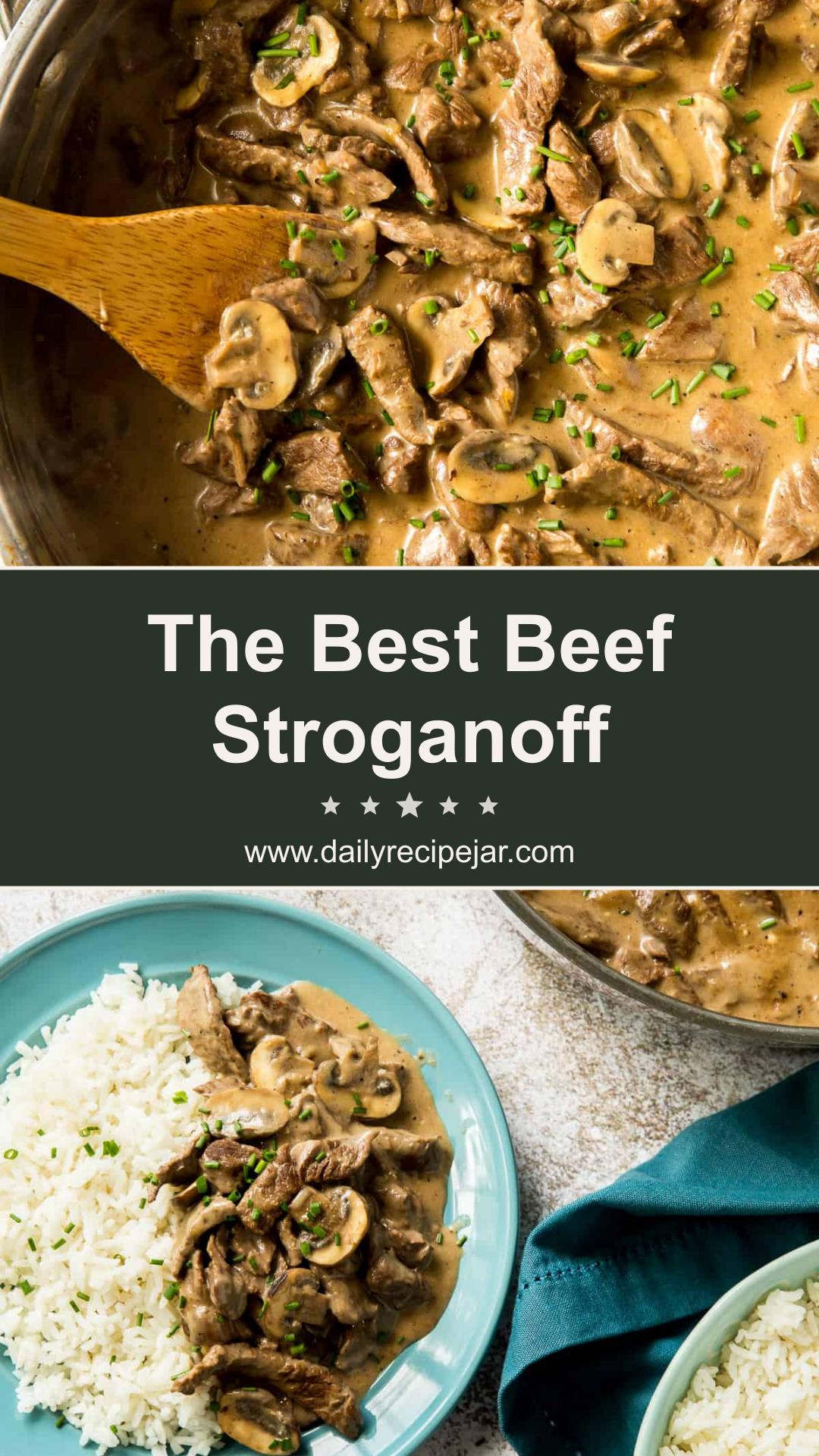 Beef Stroganoff with Sirloin and Cremini Mushrooms — pin 2
