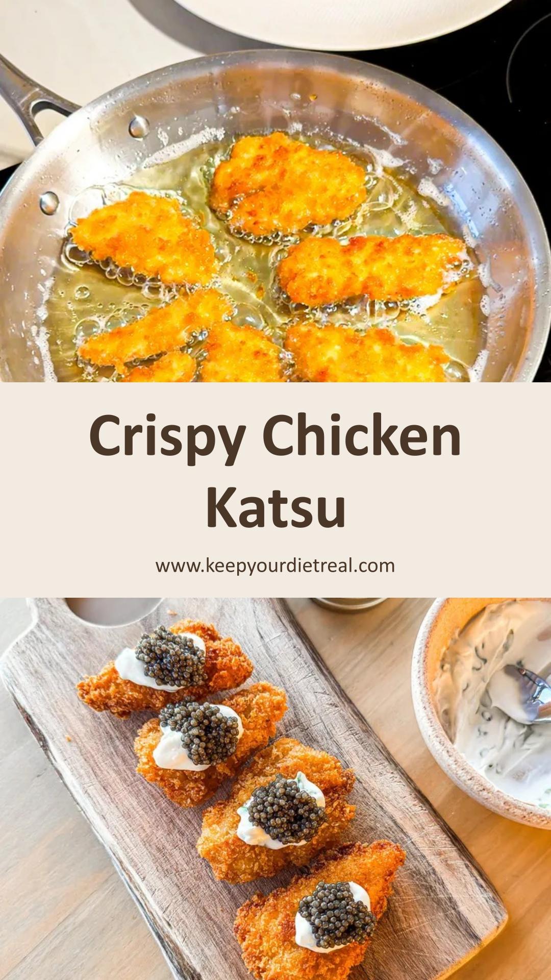 Chicken Katsu with Caviar: Crisp Panko and Cool Crème Fraîche — pin 3