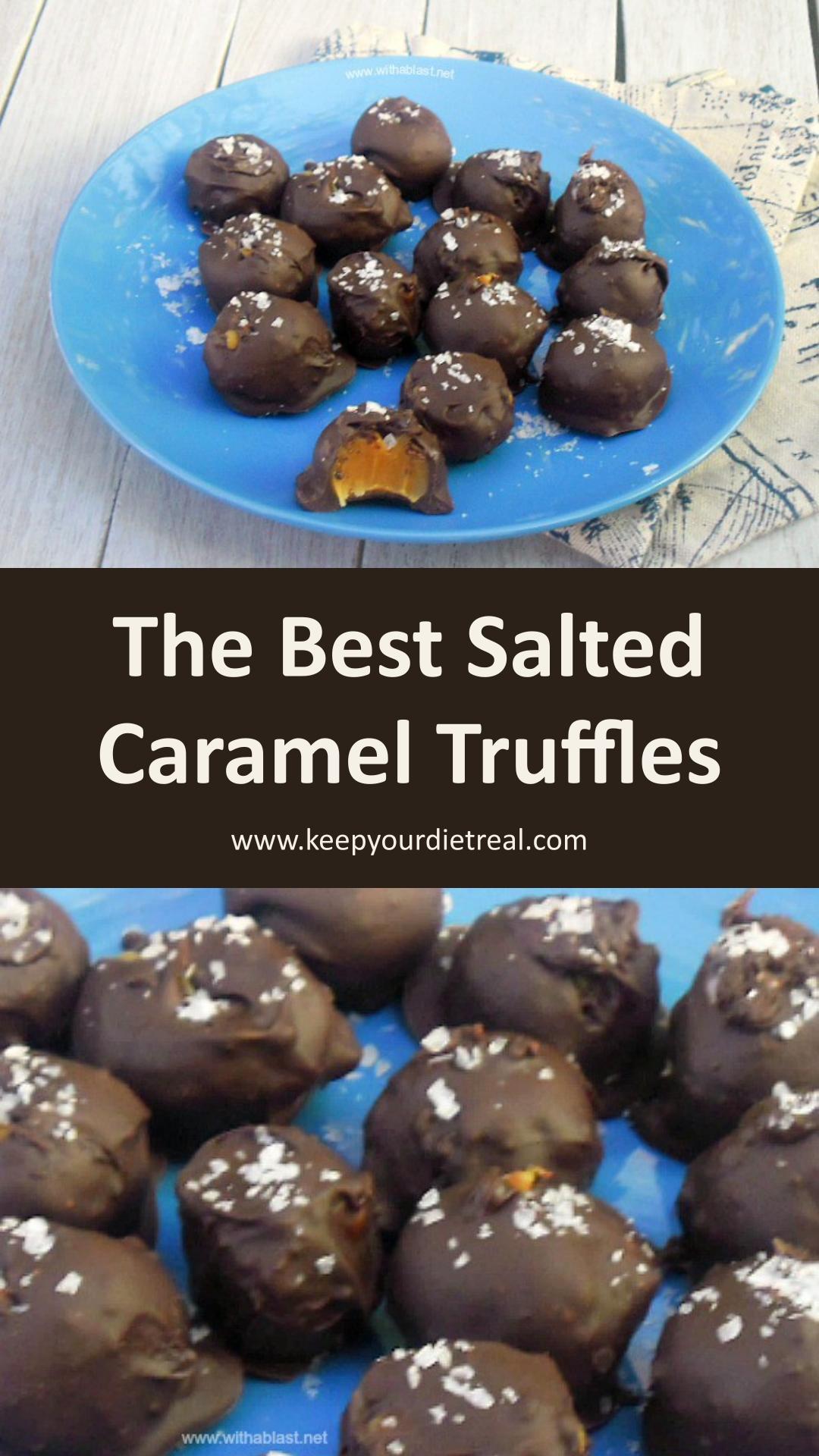Salted Caramel Truffles with Dark Chocolate and Coarse Sea Salt — pin 3