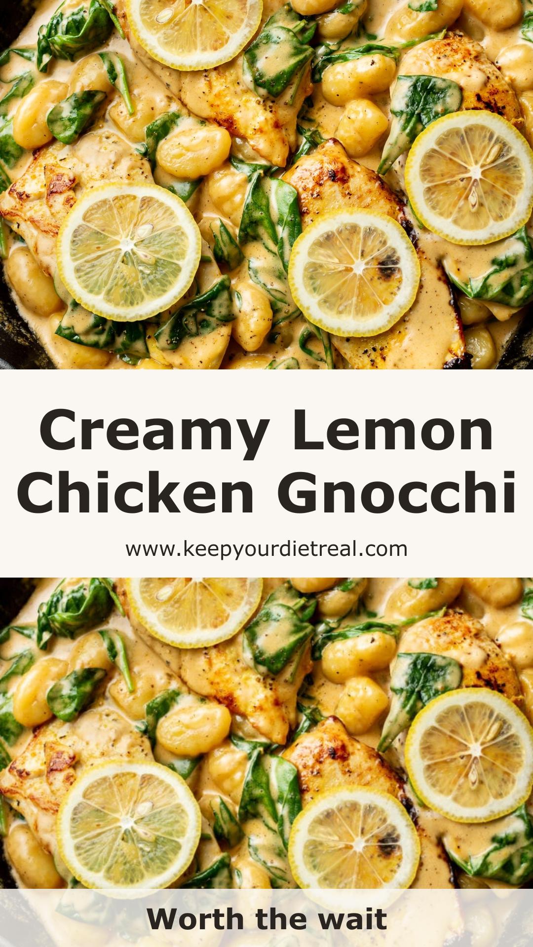 Lemon Chicken Gnocchi with Creamy Parmesan Sauce — pin 4