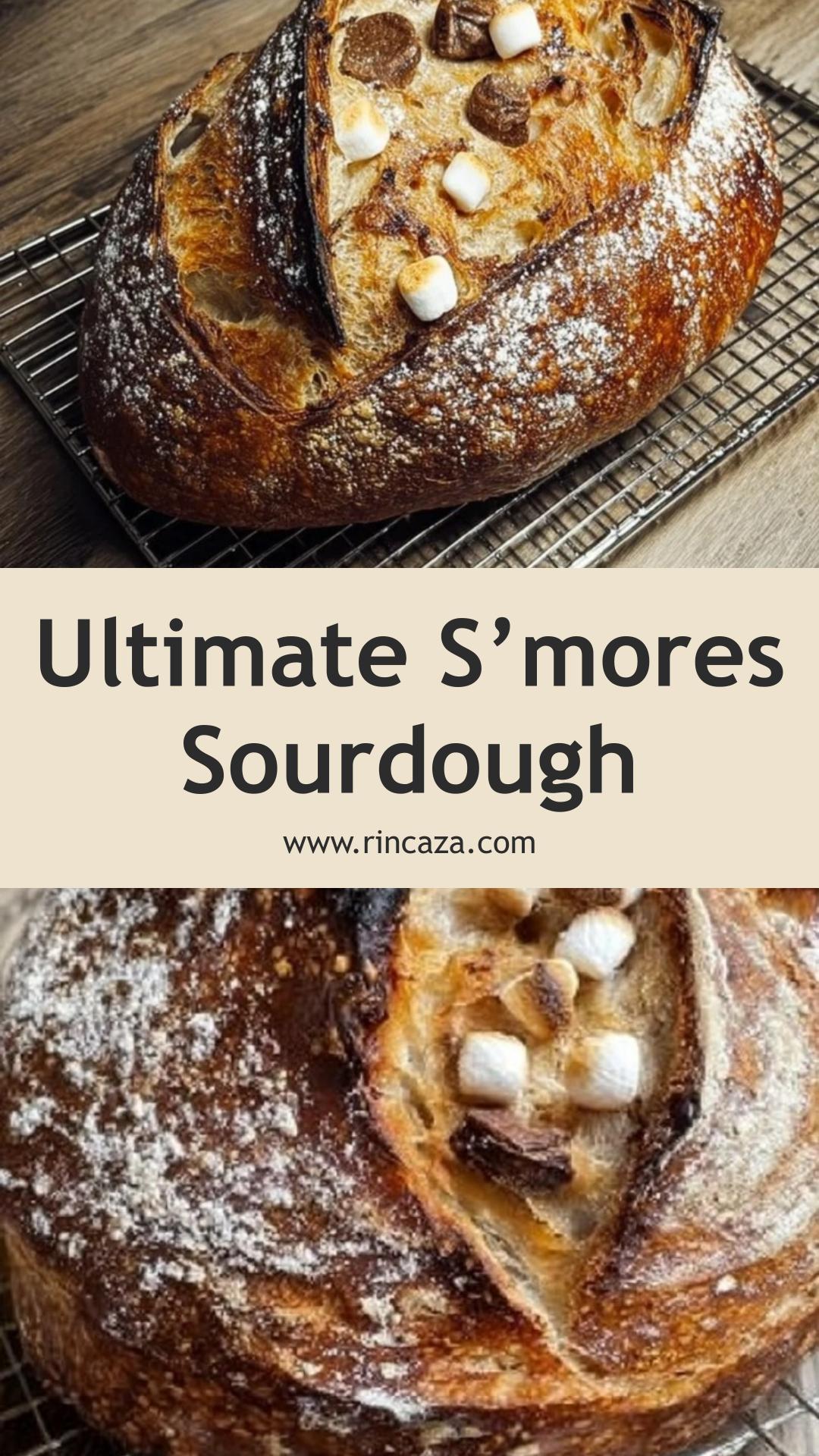 S’mores Sourdough with Melted Chocolate and Graham Cracker Crunch — pin 3