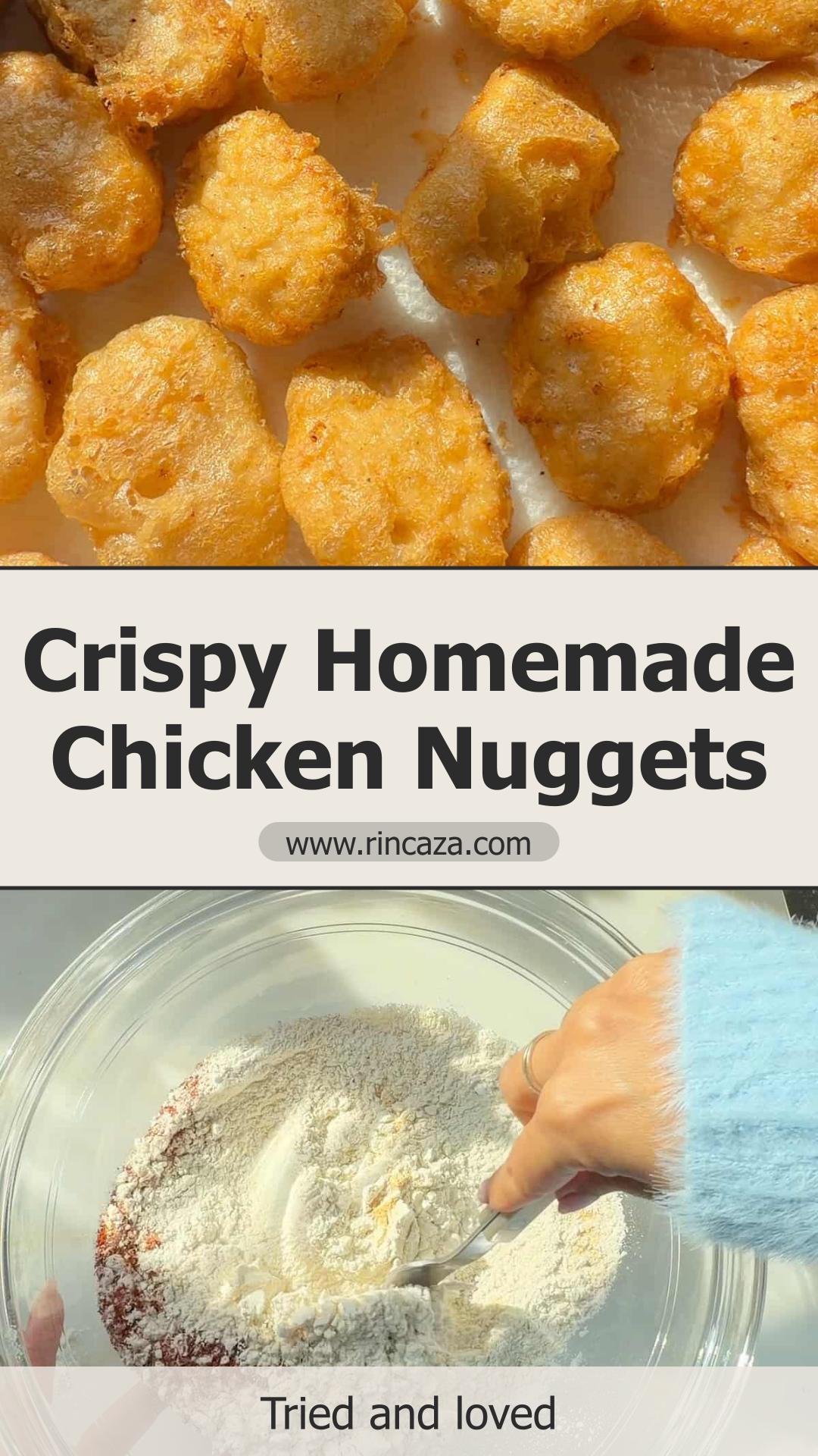 Homemade Chicken Nuggets with Crispy Tempura Batter — pin 2