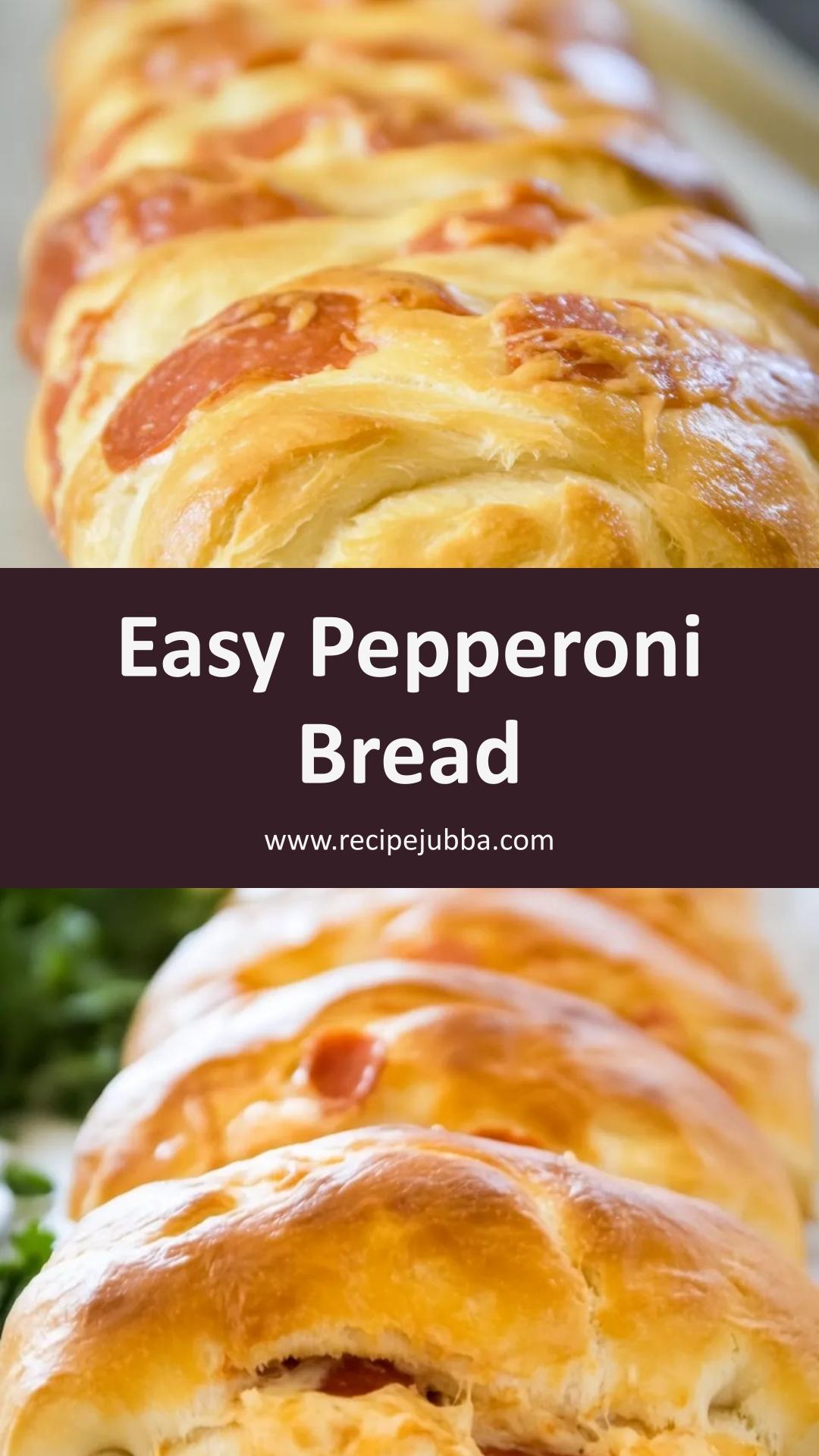 Pepperoni Bread: A Make-Ahead Snack with Chewy Crust and Melty Cheese — pin 1