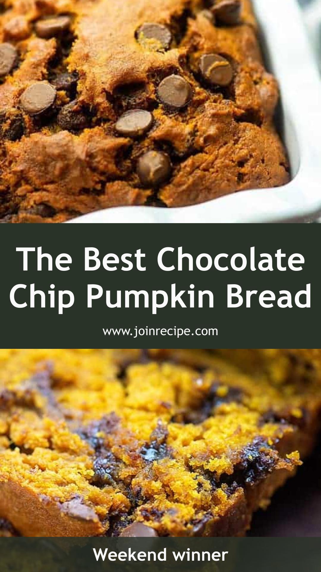 Chocolate Chip Pumpkin Bread With Warm Spice and Melted Chocolate — pin 3
