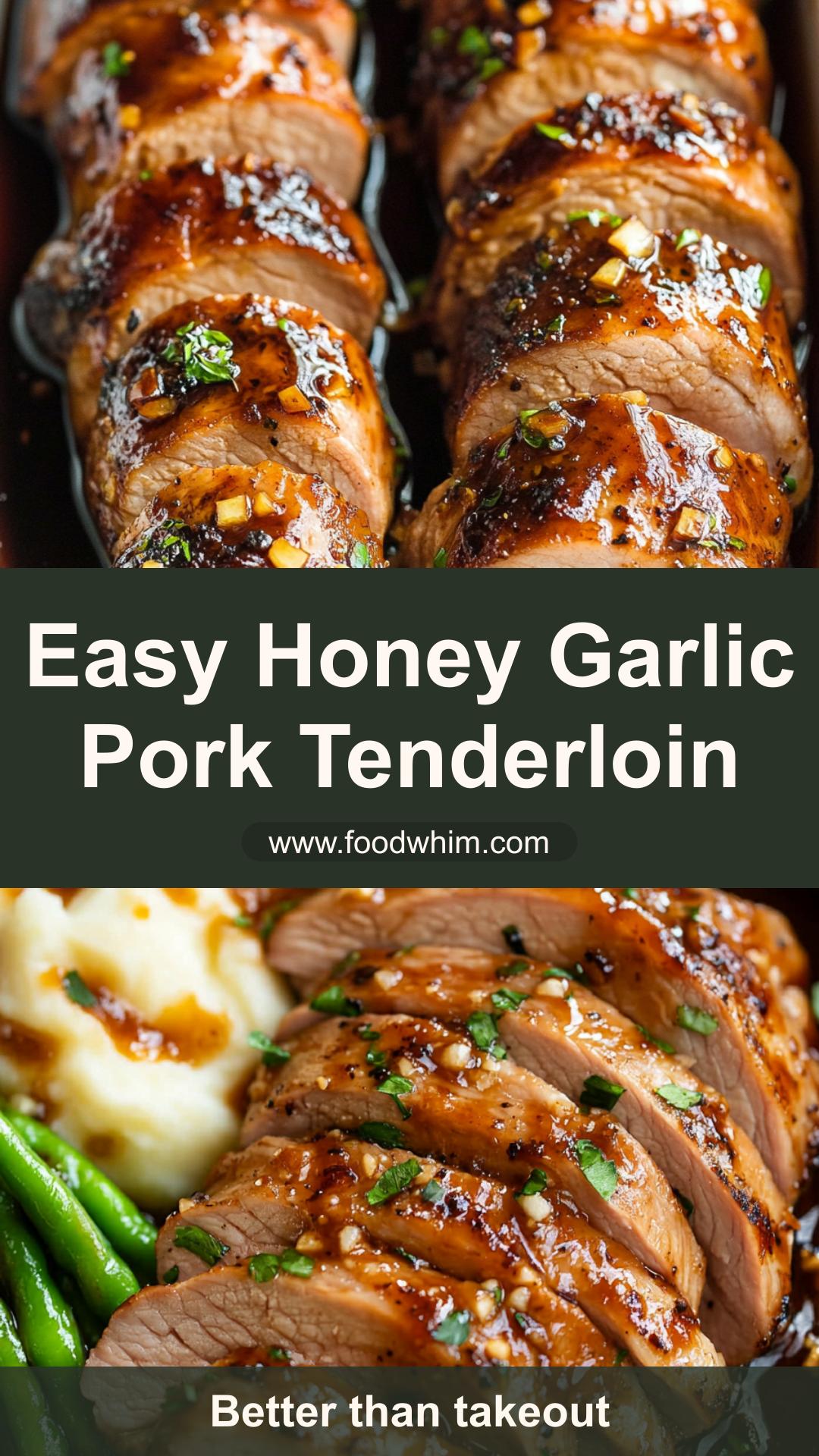 Honey Garlic Pork Tenderloin with Orange, Thyme, and Rosemary Glaze — pin 1
