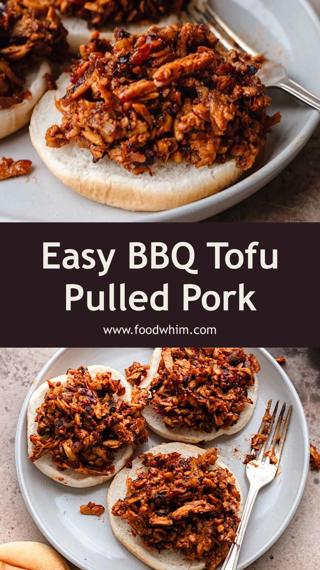 BBQ Tofu Pulled Pork with Sticky Smoky Sauce — pin 2