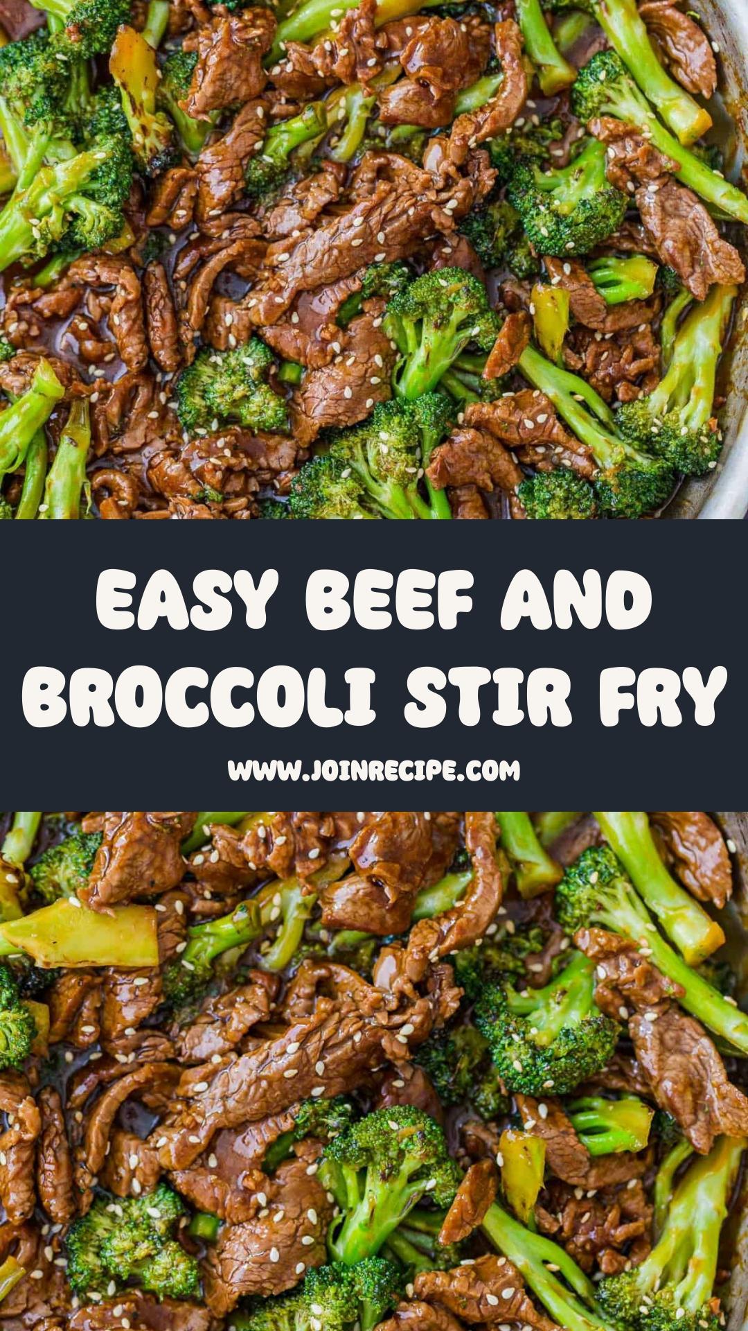 Beef and Broccoli Stir Fry with Tender Flank Steak and Fresh Broccoli — pin 1