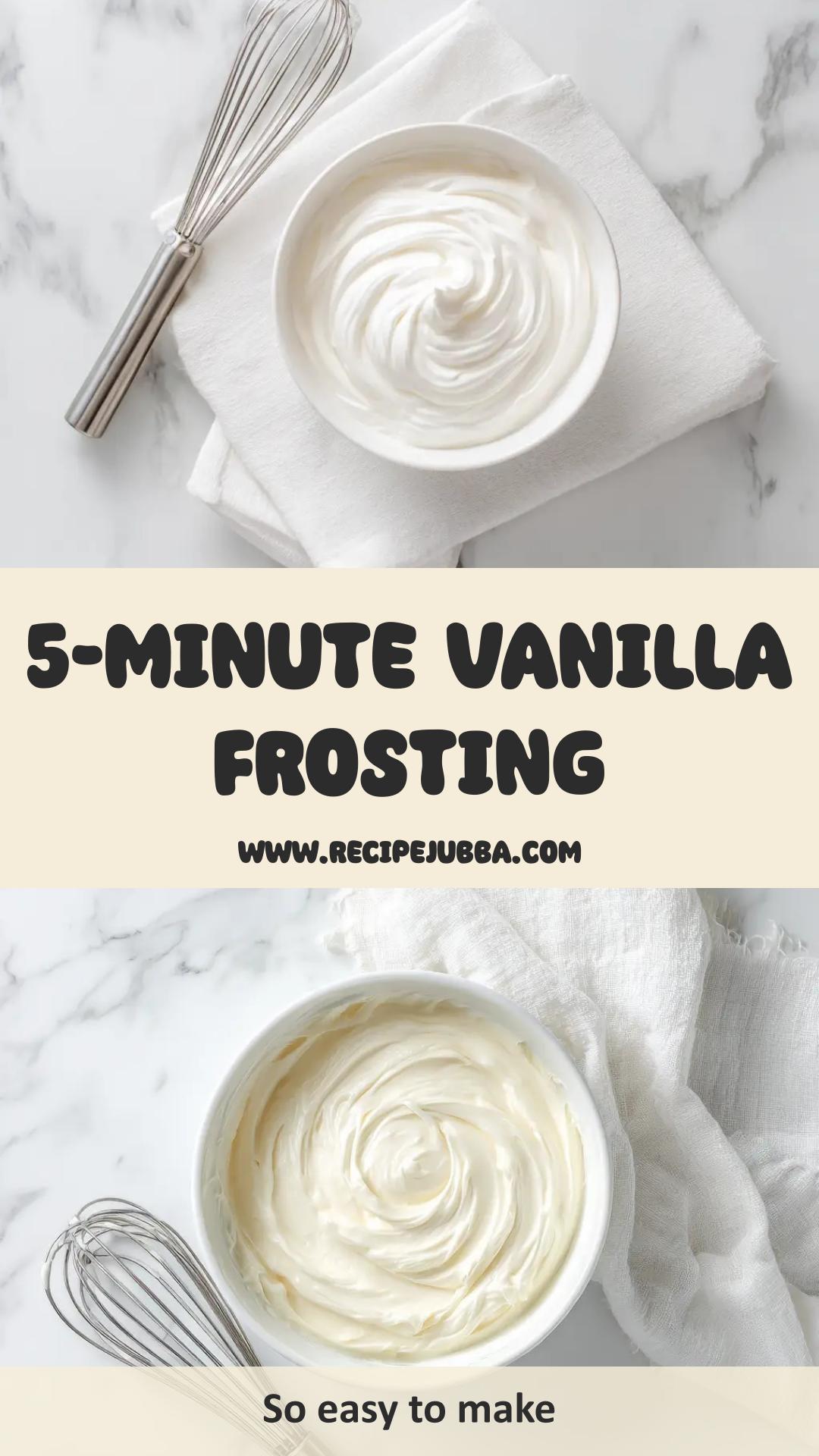 Powdered Sugar Frosting: A 5-Minute Vanilla Frosting — pin 1