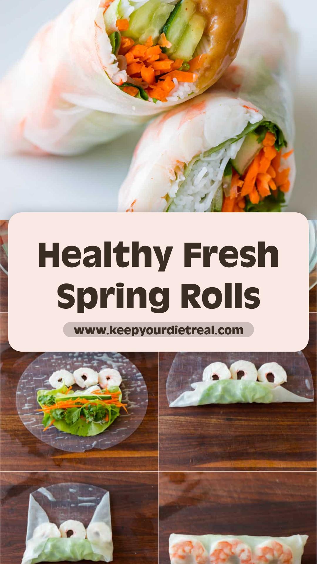 How to make Fresh Spring Rolls — pin 1
