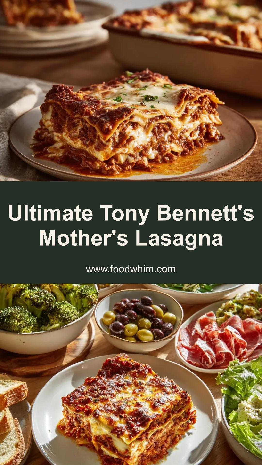 Tony Bennett’s Mother’s Lasagna With Cinnamon-Spiced Meat Sauce — pin 2