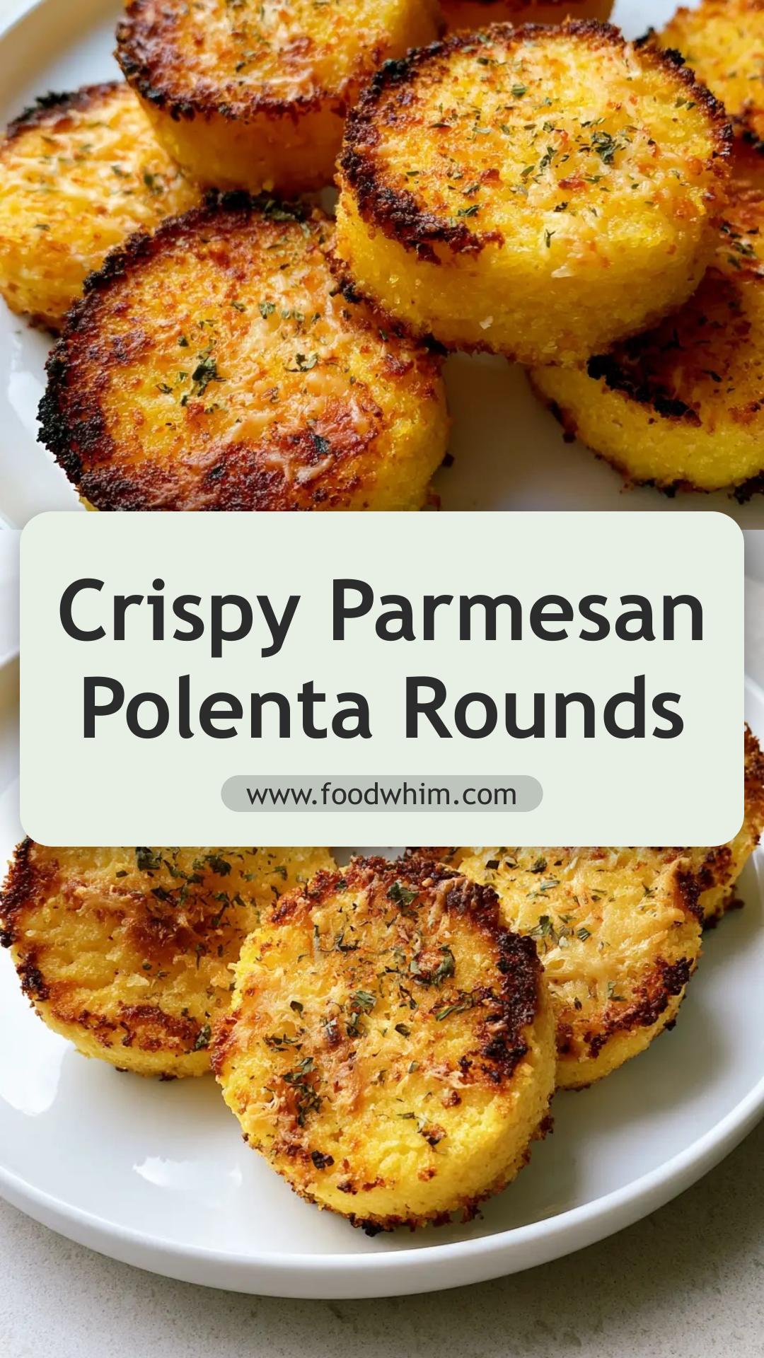 Crispy Parmesan Polenta Rounds with Golden Charred Edges — pin 1