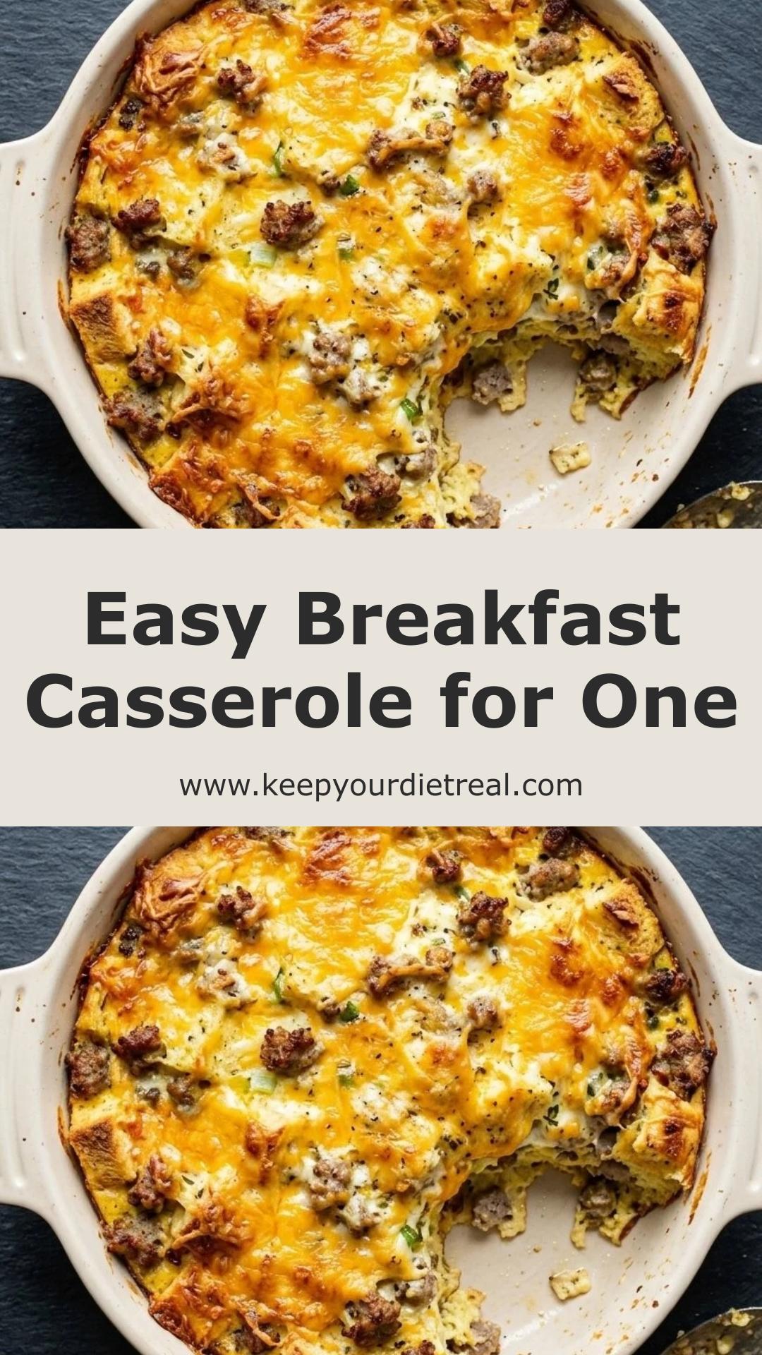Breakfast Casserole for One: Hearty and Easy Morning Dish — pin 1