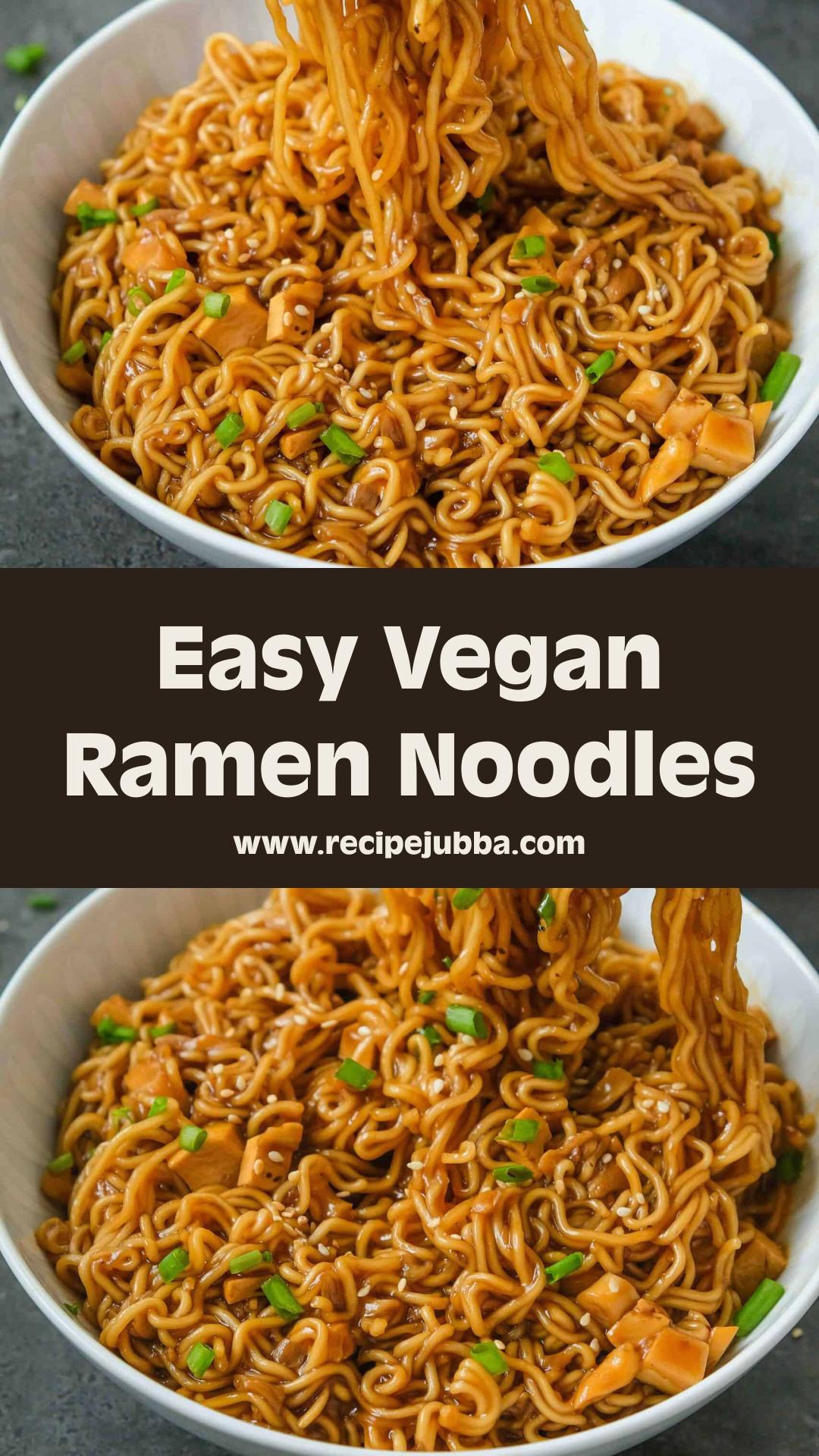Saucy Vegan Ramen Noodles with Chewy Noodles and Tofu — pin 3