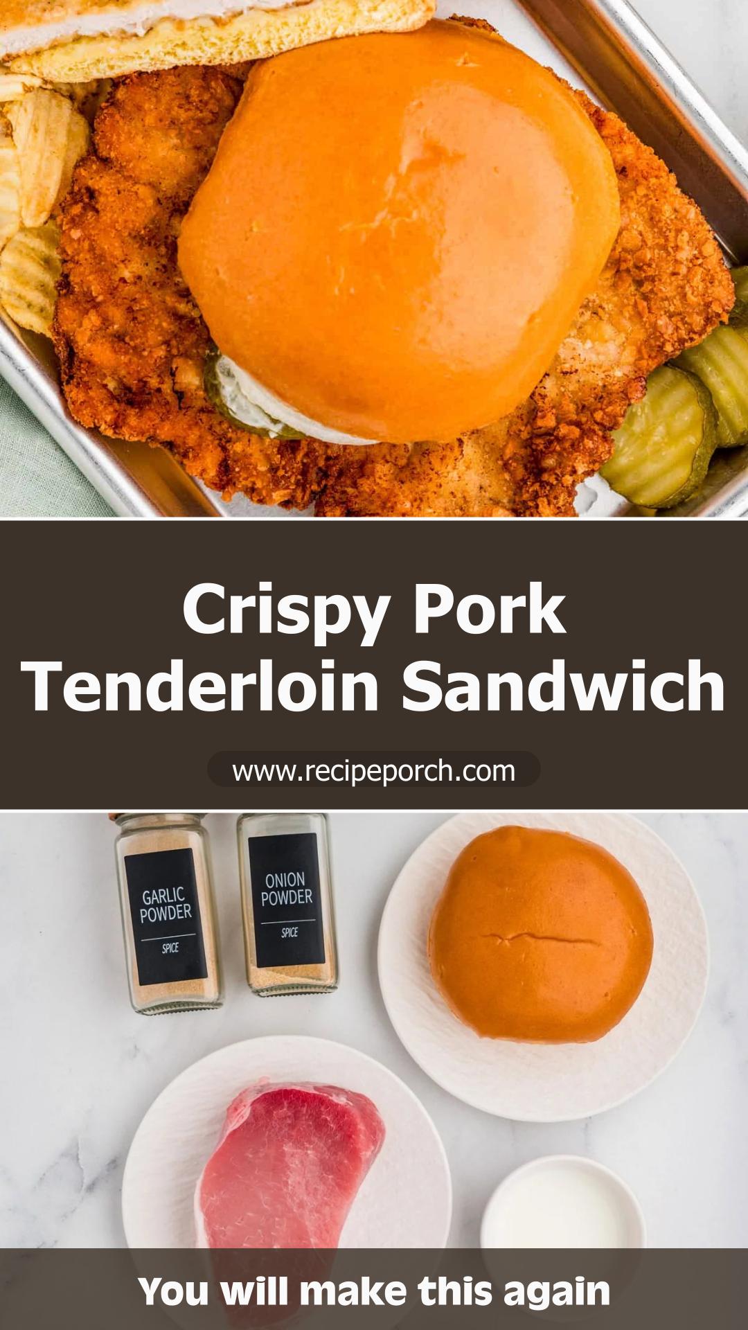 Pork Tenderloin Sandwich with Crunchy Ritz Cracker Coating — pin 5