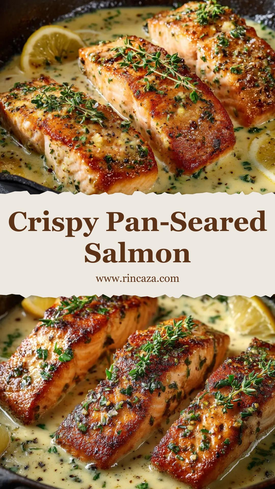 Pan-Seared Salmon with Crispy Skin and Garlic Butter — pin 1