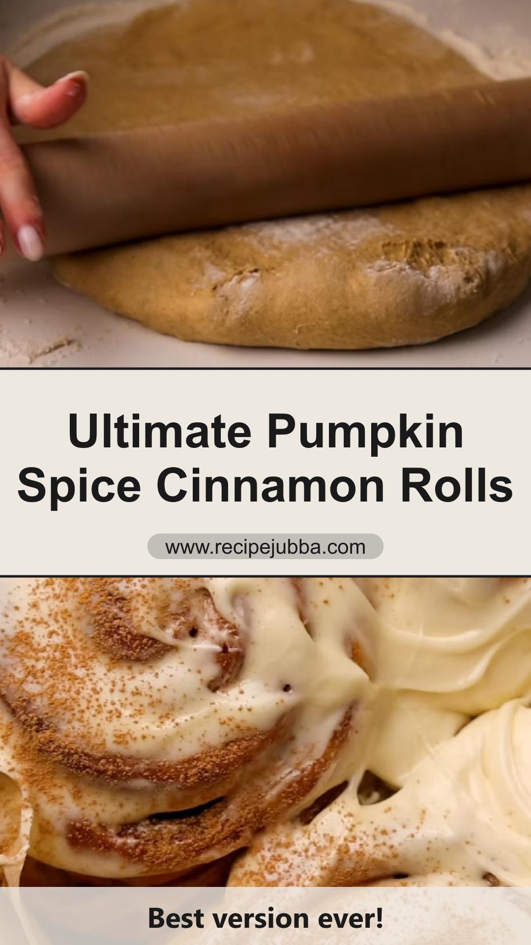 Pumpkin Spice Latte Cinnamon Rolls with Espresso Frosting — pin 3