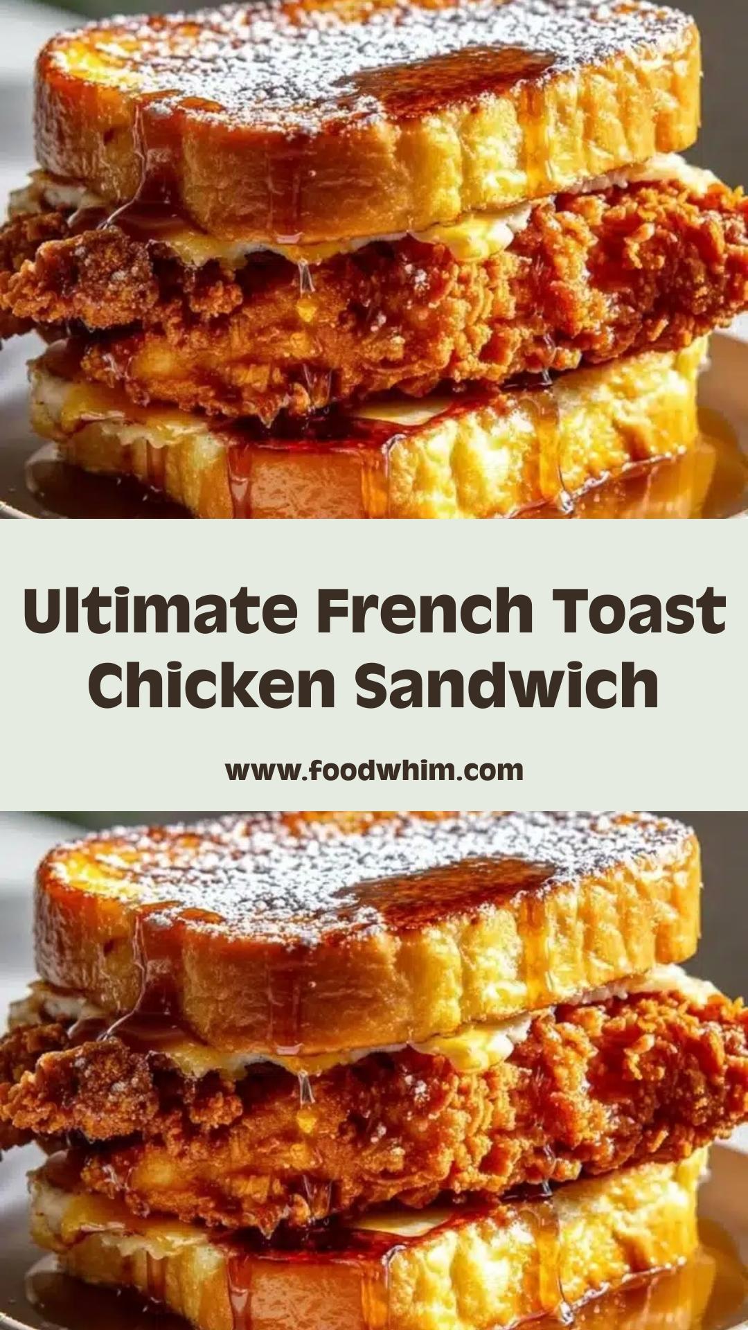 Crispy French Toast Fried Chicken Sandwich with Brioche and Maple Syrup — pin 2