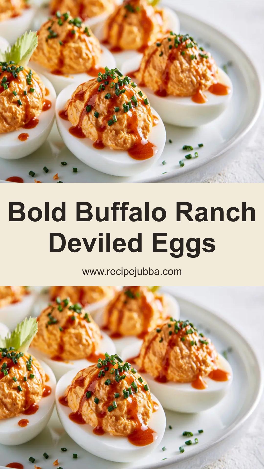 Buffalo Ranch Deviled Eggs: Bold Creamy Flavor with a Kick — pin 1