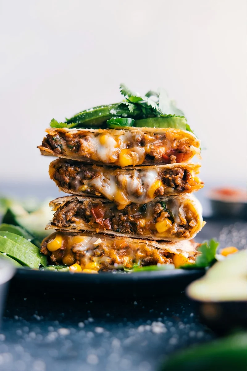 Ground Beef Quesadillas With Crisp Tortillas and Gooey Cheese