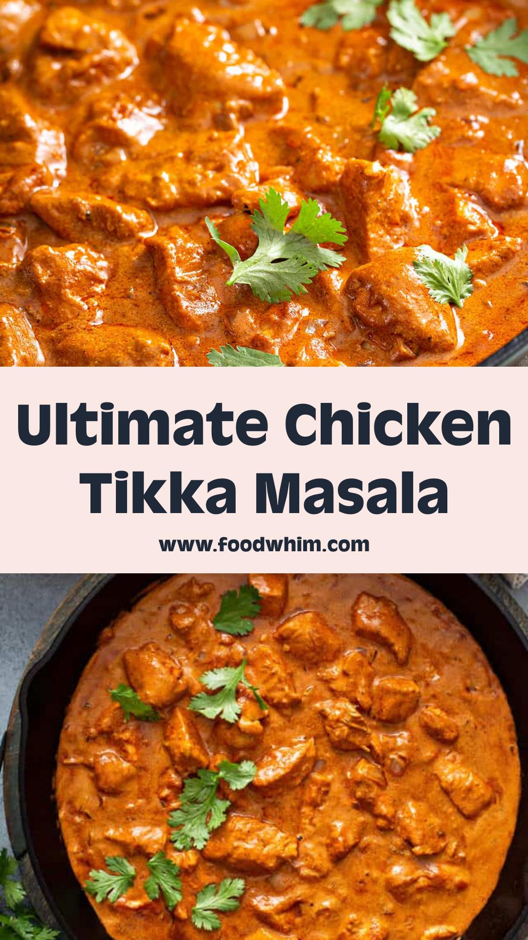 Chicken Tikka Masala with Charred Chicken and Creamy Tomato Sauce — pin 1