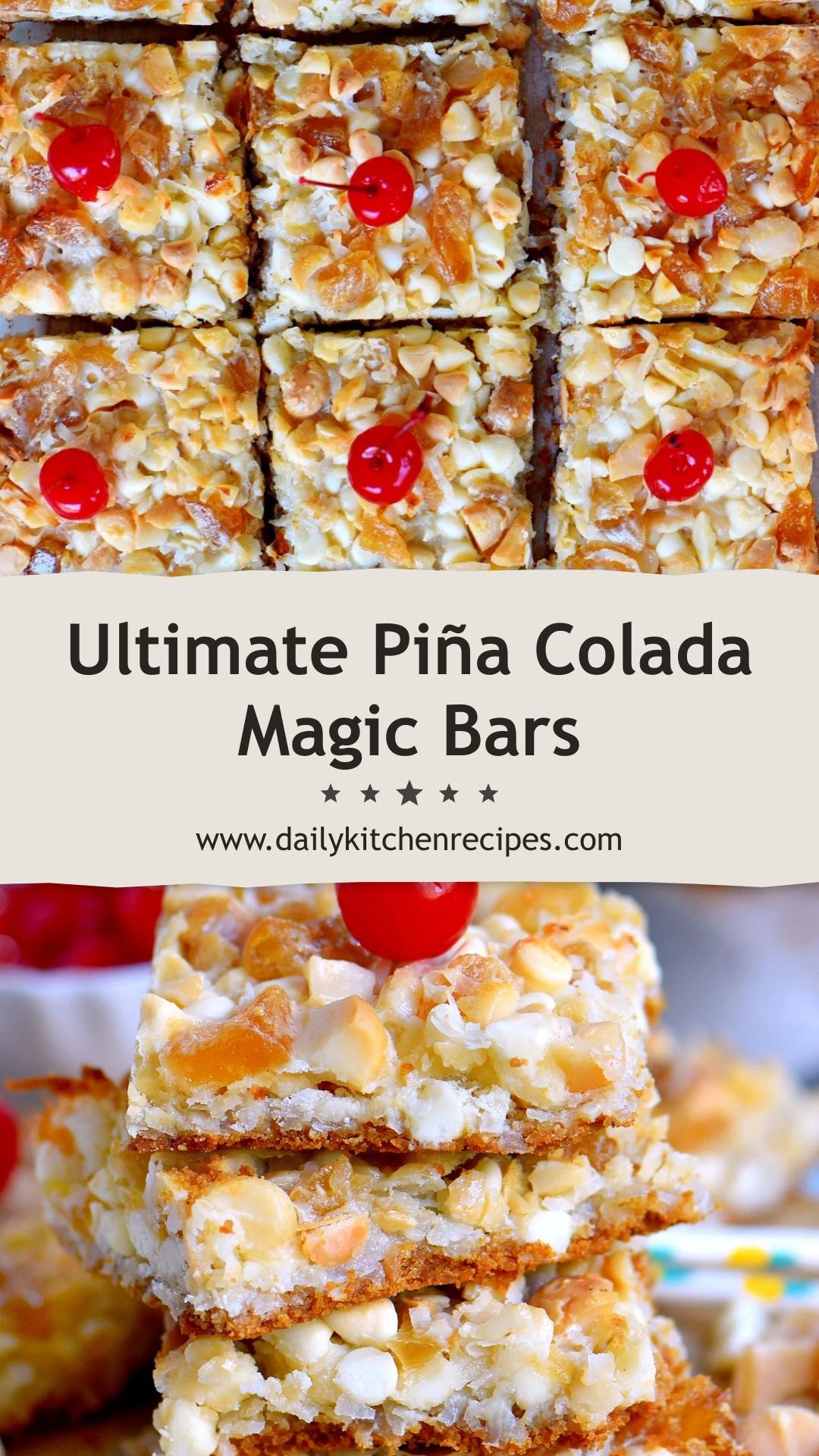 Piña Colada Magic Bars 7 Ingredients Ultimate Delicious — pin 1