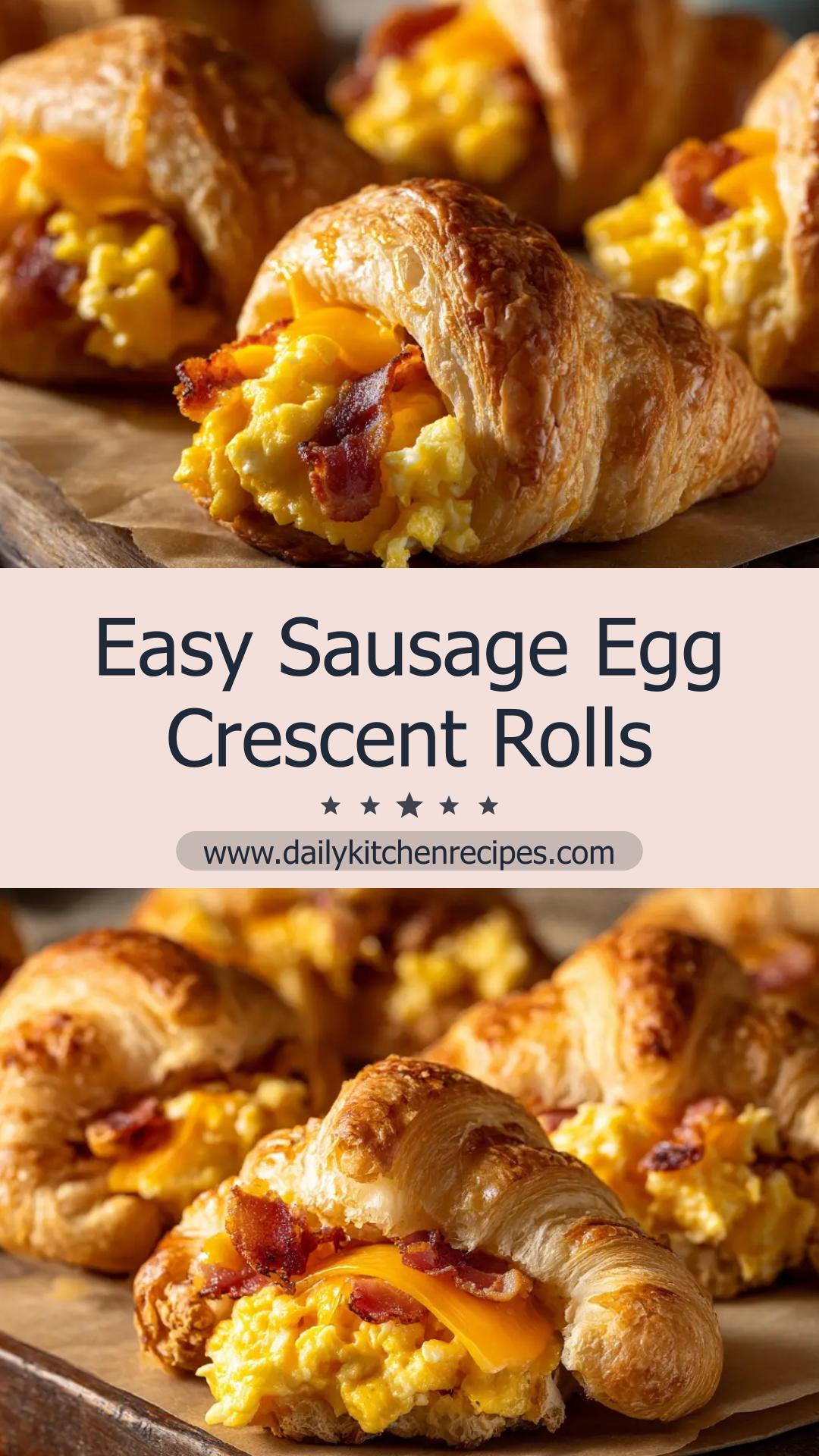 Breakfast Crescent Rolls with Sausage, Egg, and Cheddar — pin 2