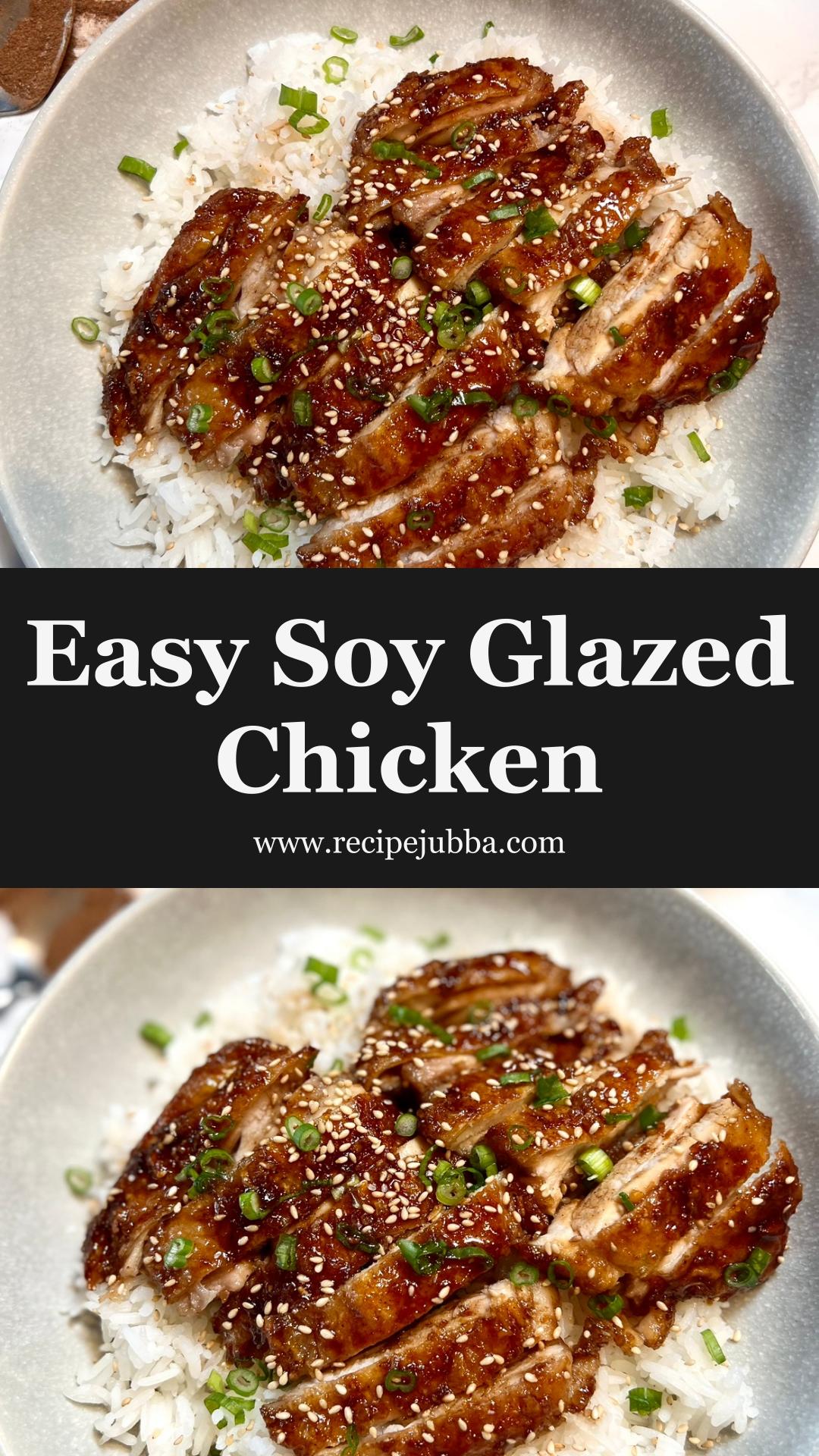 Soy Glazed Chicken with Sticky Honey Soy Sauce and Five-Spice — pin 2