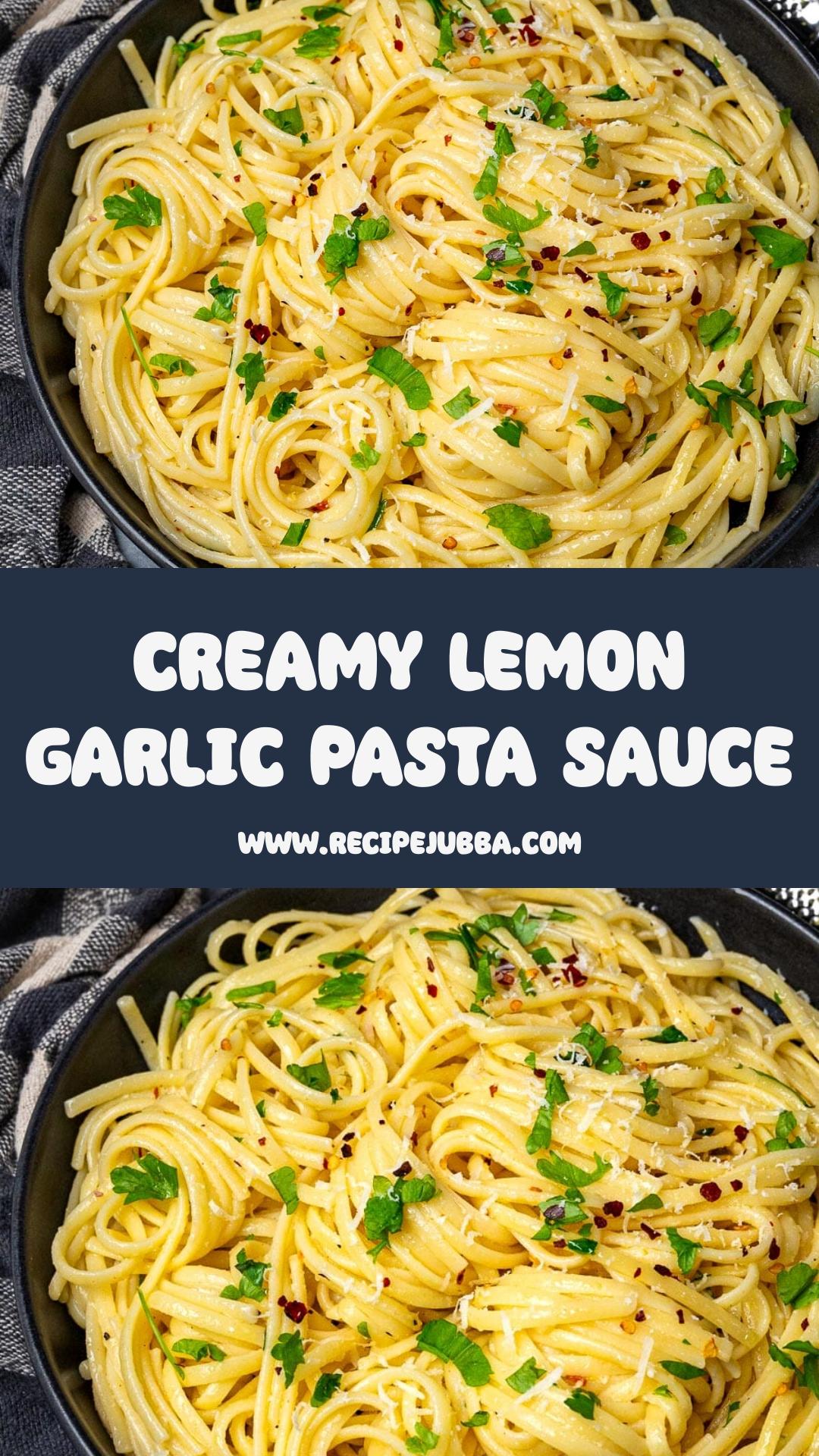 Lemon Butter Garlic Pasta Sauce With Creamy Parmesan and Bright Lemon — pin 3