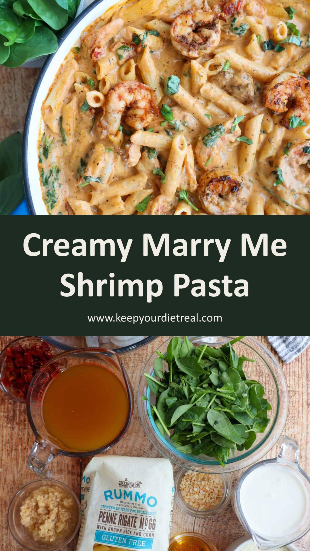 Marry Me Shrimp Pasta with Creamy Sun-Dried Tomato Sauce — pin 1