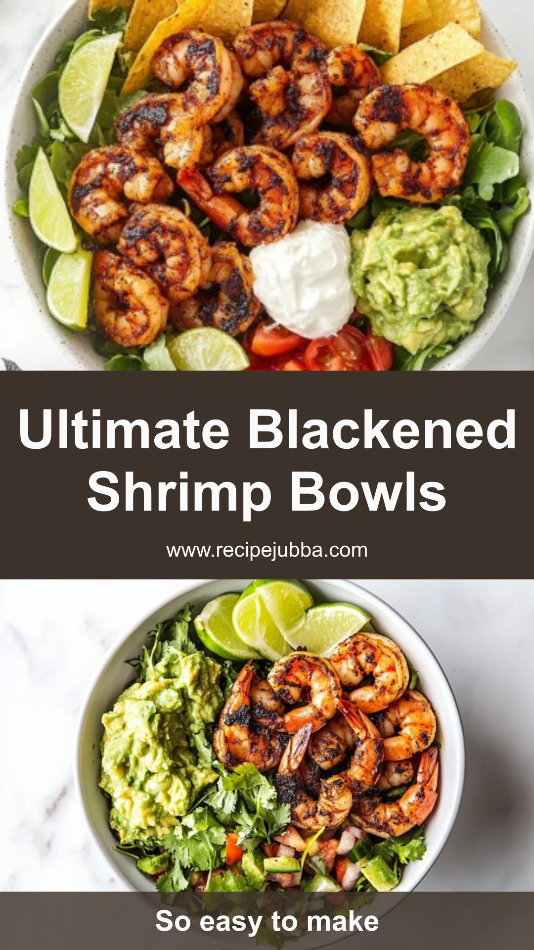 Blackened Shrimp Bowls With Spicy Crust and Crisp Vegetables — pin 1